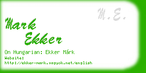 mark ekker business card